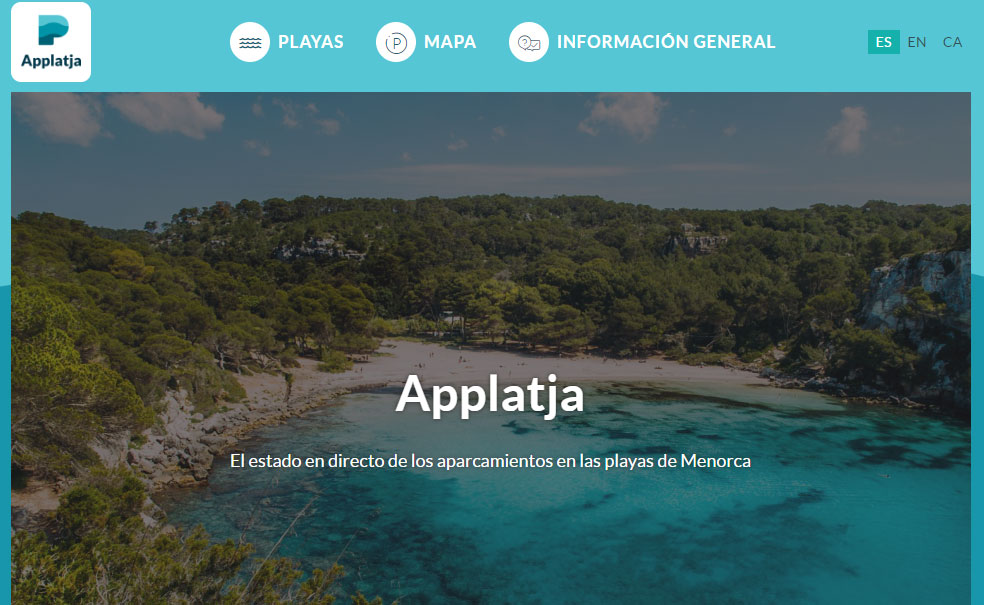 Conoce en tiempo real el estado de los parkings de las playas de Menorca
