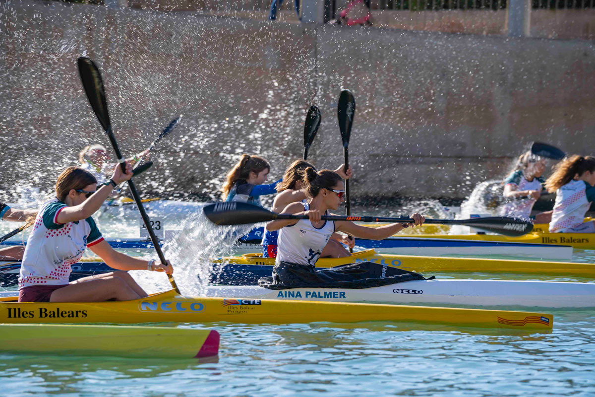 200 canoeists from all over Mallorca congregate under the Cathedral for the San Silvestre Tournament