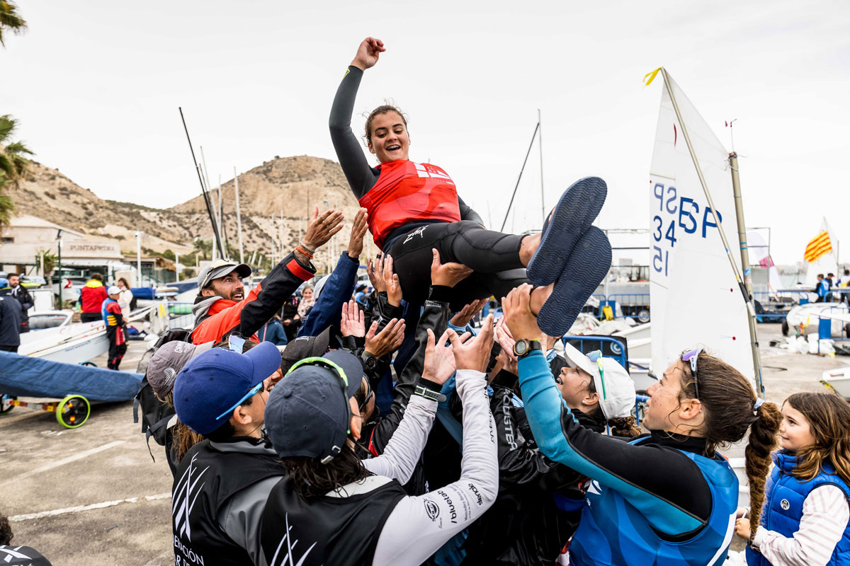 The sailor from Club Nàutic S'Arenal, Amalia Coll, Spanish Optimist Champion