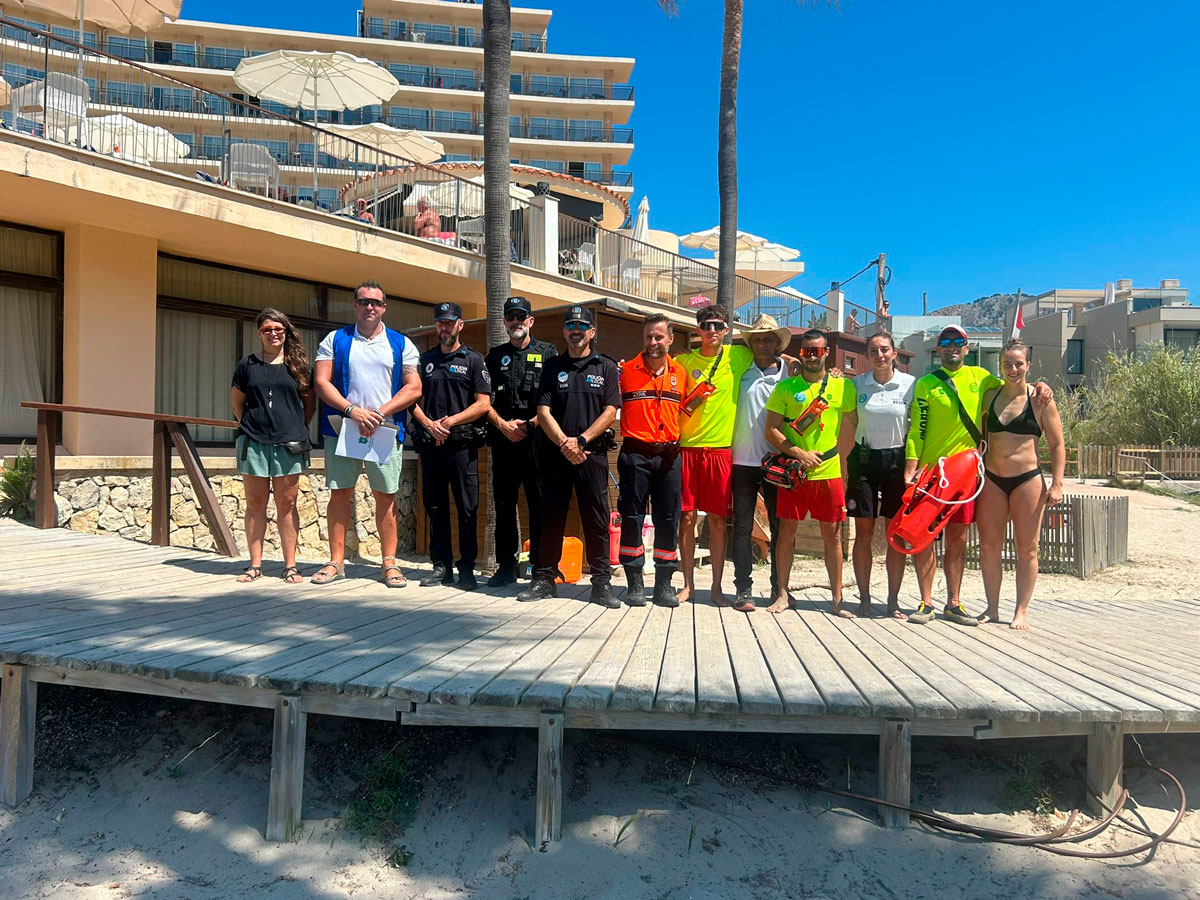 Simulacro de emergencia en Camp de Mar