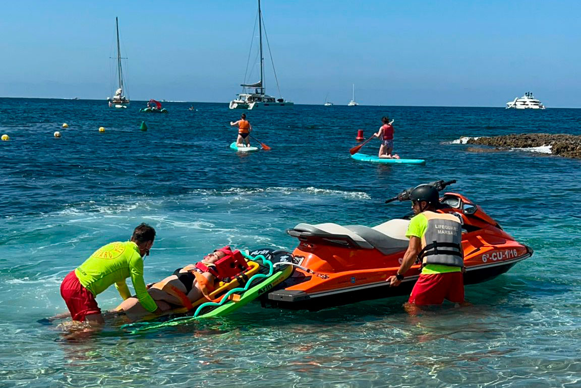 Simulacro de emergencia en Camp de Mar
