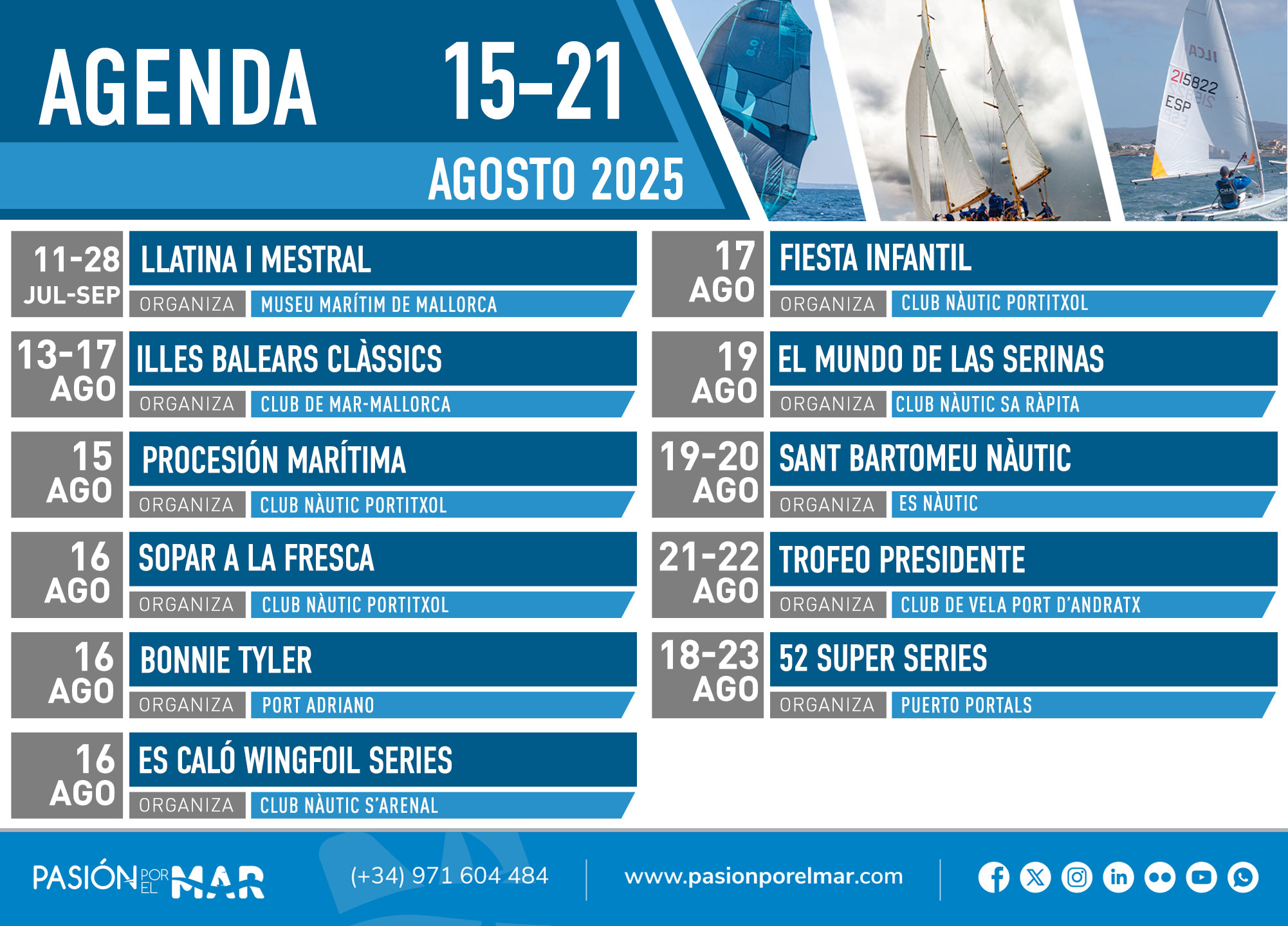noticias náuticas, actualidad náutica, agenda, eventos náuticos, pesca, regata, vela, piragua, wingf