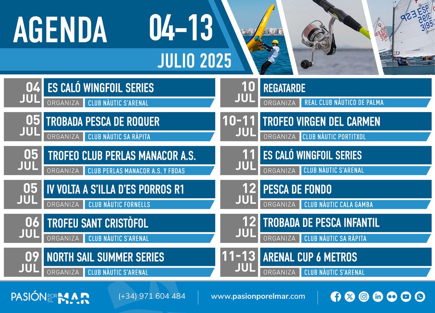 noticias náuticas, actualidad náutica, agenda, eventos náuticos, pesca, regata, vela, piragua, wingf