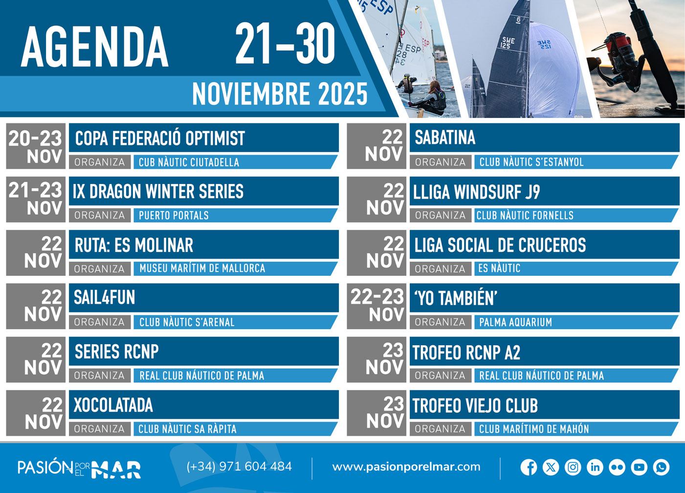 noticias náuticas, actualidad náutica, agenda, eventos náuticos, pesca, regata, vela, piragua, wingf