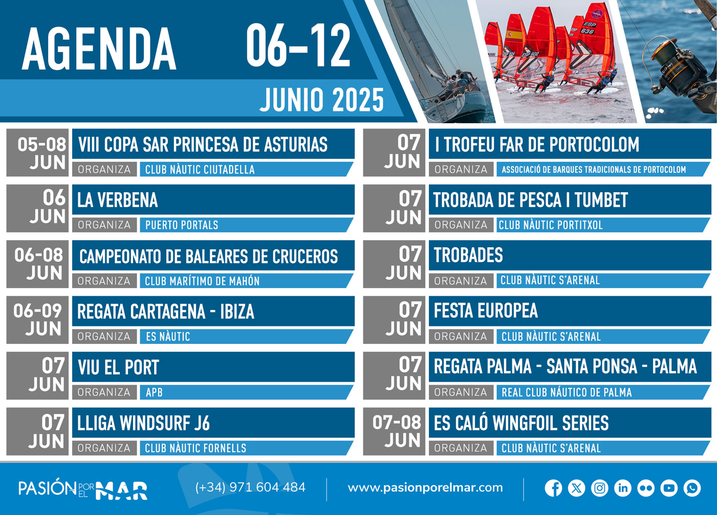 noticias náuticas, actualidad náutica, agenda, eventos náuticos, pesca, regata, vela, piragua, wingf