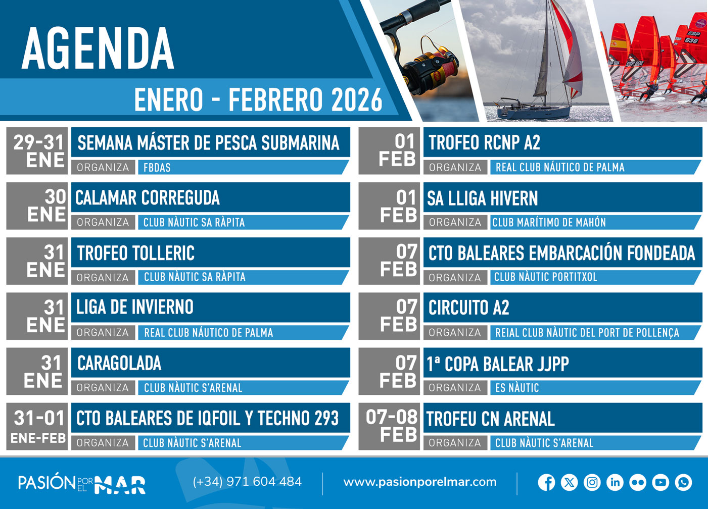 noticias náuticas, actualidad náutica, agenda, windsurf, wingfoil, raceboard, iqfoil, ilca, optimist