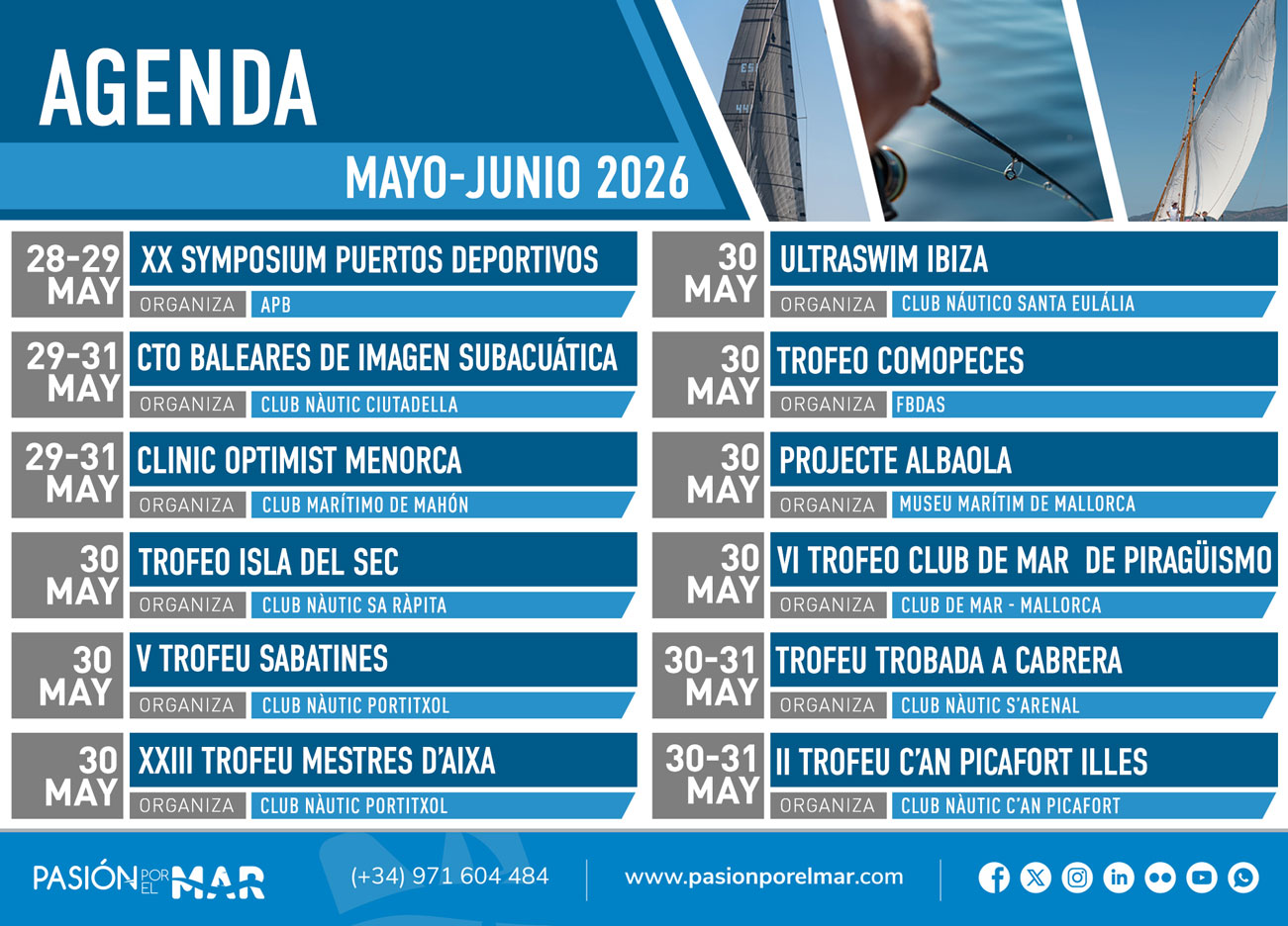 AGENDA del 29 de mayo al 4 de junio: cruceros y la vela latina, protagonistas de este fin de semana