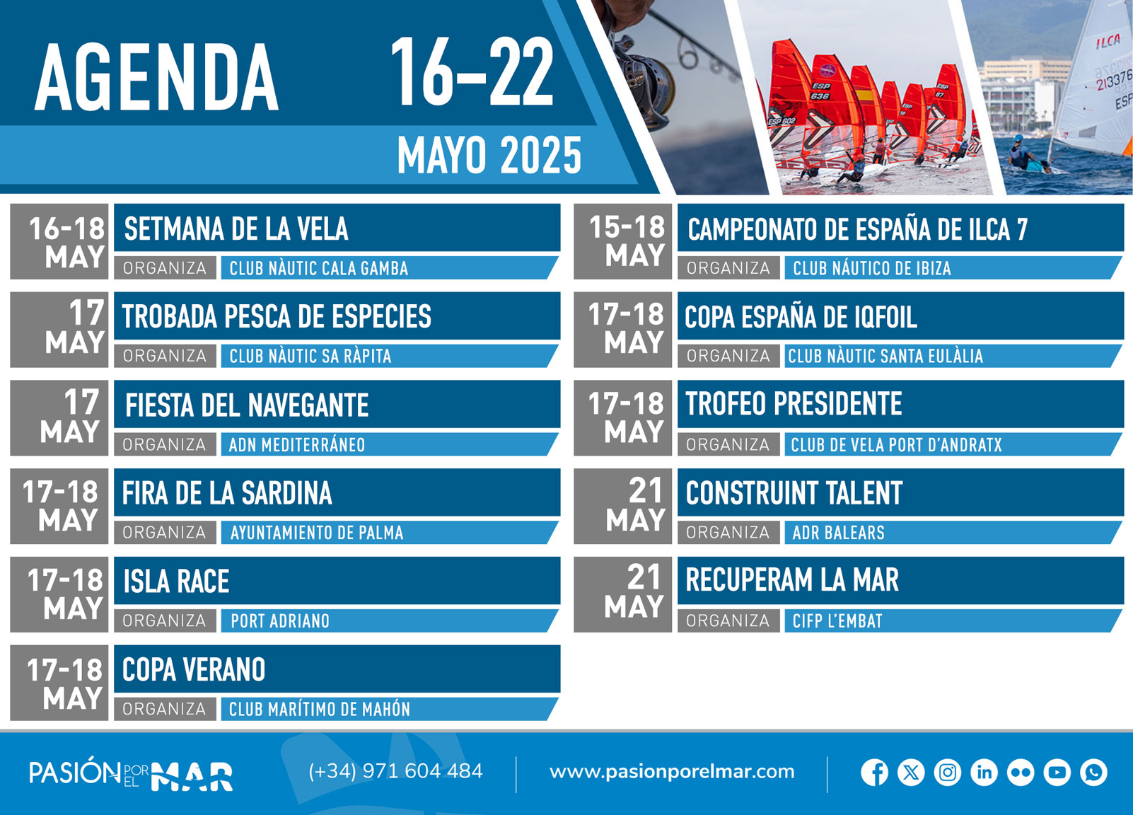 noticias náuticas, actualidad náutica, agenda, eventos náuticos, pesca, regata, vela, piragua, wingf
