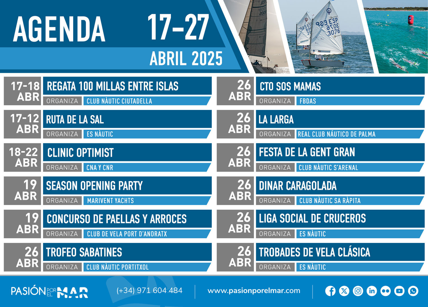 noticias náuticas, actualidad náutica, agenda, eventos náuticos, pesca, regata, vela, piragua, wingf