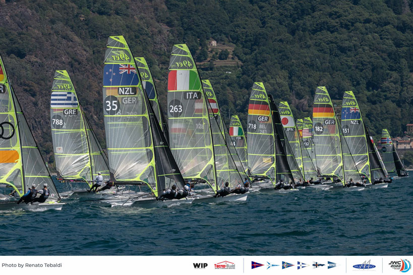 actualidad náutica, noticias náuticas, Mundial Junior, 49er, 49er FX, Nacra, lago como, Italia, vela
