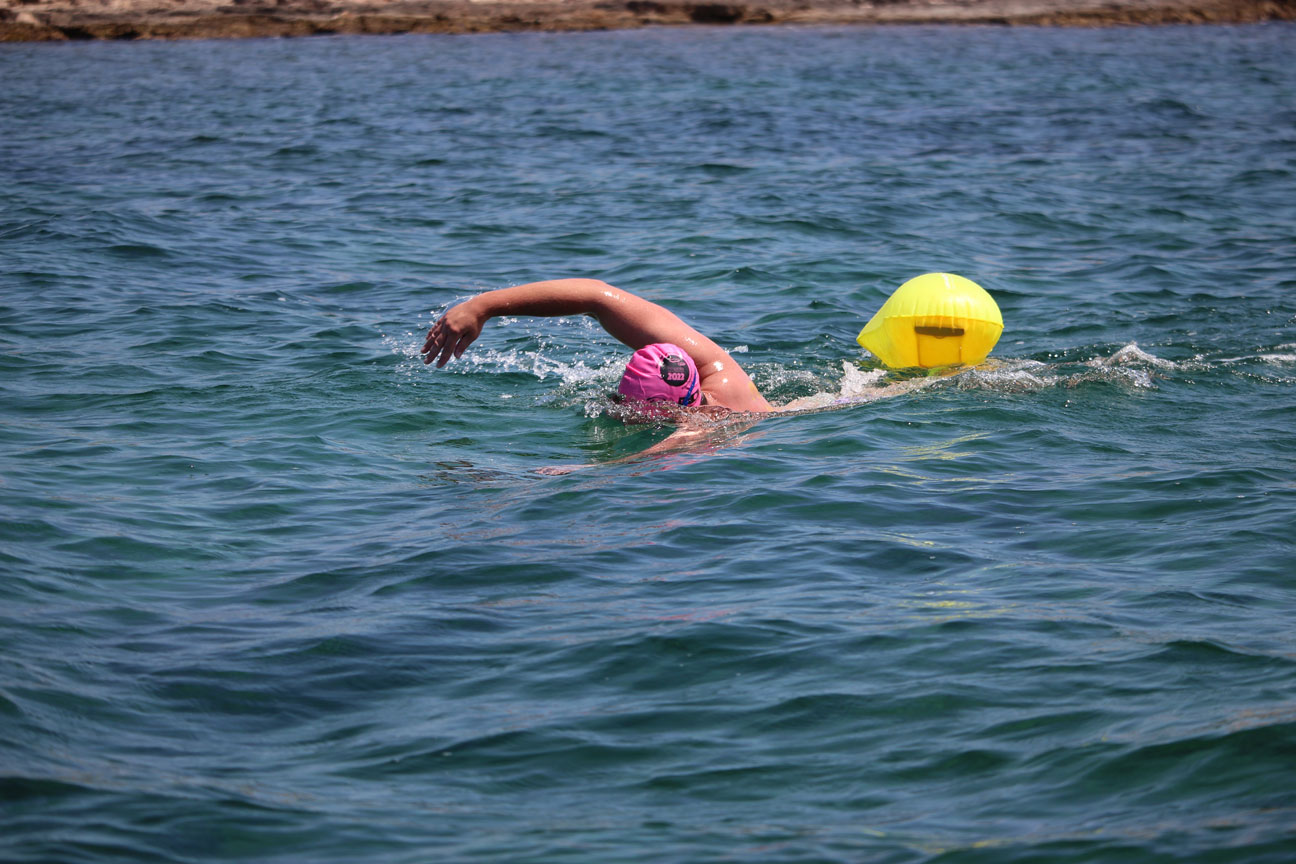 actualidad náutica, noticias náuticas, evento solidario, natación, natación solidaria, Sa Ràpita, Fi
